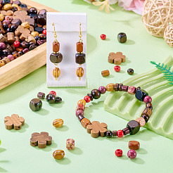 360Pcs 18 Styles Wood Beads&nbsp;WOOD-TA0002-75