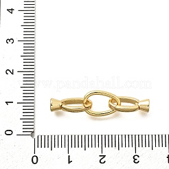 Teardrop Rack Plating Brass Fold Over Clasps&nbsp;KK-S508-18G