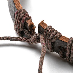 6Pcs 6 Style Adjustable Braided Imitation Leather Cord Bracelet Sets&nbsp;BJEW-F458-04