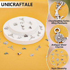 72Pcs 6 Style Cheerleading Series Alloy Pendants&nbsp;FIND-UN0006-94