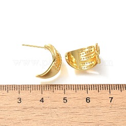 Brass Cubic Zirconia & Glass Stud Earrings&nbsp;EJEW-M048-02G