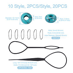 Plastic Hair Braiding Twist Styling Tool Set&nbsp;DIY-FW0001-31