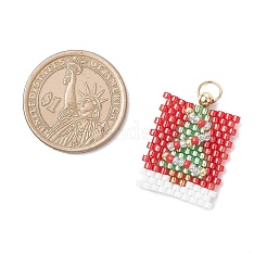 Glass Seed Beaded Pendants&nbsp;PALLOY-MZ00885