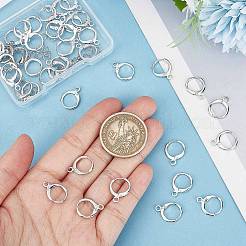 24 Pairs Brass Huggie Hoop Earring Findings&nbsp;DIY-CN0002-20