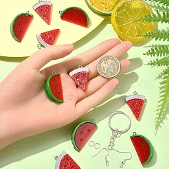 DIY Watermelon Resin Earring  & Keychain Making Kits&nbsp;DIY-YW0010-01