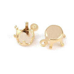 Brass Sew on Prong Settings&nbsp;KK-C163-12G