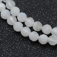 Natural Rainbow Moonstone Beads Strands&nbsp;G-E411-08-3mm
