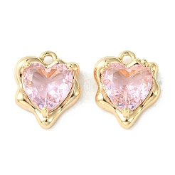 Brass Micro Pave Cubic Zirconia Charms&nbsp;LS-KK-L208-06G-02