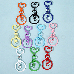 20Pcs 10 Colors Iron Keychain Clasps&nbsp;FIND-SC0017-35