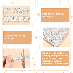 Polyester Braided Lace Ribbons&nbsp;OCOR-WH0060-73B