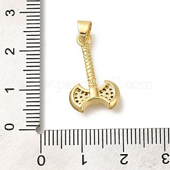 Rack Plating Brass Micro Pave Cubic Zirconia Pendants&nbsp;KK-Z086-66G-03
