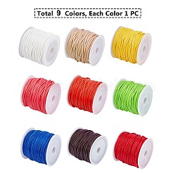 9 Rolls 9 Colors Waxed Polyester Cords&nbsp;YC-PH0002-24-1.5mm