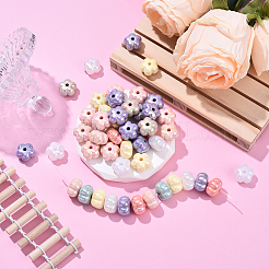 50Pcs UV Plating Acrylic Beads&nbsp;PACR-YW0001-40