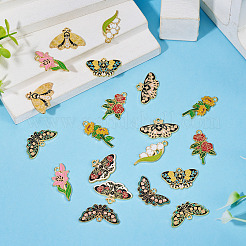 20Pcs 10 Styles Alloy Enamel Pendants&nbsp;ENAM-TA0003-44