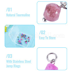 30Pcs Natural Colorful Tourmaline Dice Charms&nbsp;PALLOY-TA00366