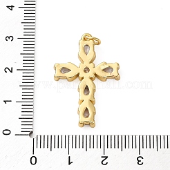 Brass Micro Pave Cubic Zirconia Pendants&nbsp;KK-P308-29G