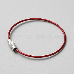 Carbon Steel with PVC Wire Cord&nbsp;AJEW-WH0314-897I