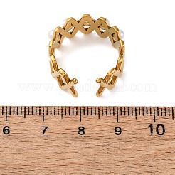 Stainless Steel Adjustable Cuff Rings for Women&nbsp;RJEW-B126-02G