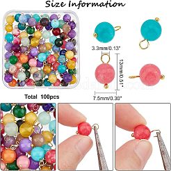100Pcs Natural White Jade Charms&nbsp;FIND-FH0004-84
