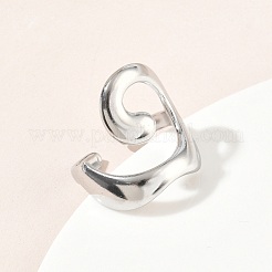 304 Stainless Steel Cuff Open Rings&nbsp;RJEW-G377-01P