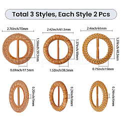6Pcs 3 Styles Plastic Buckles&nbsp;DIY-GF0013-12