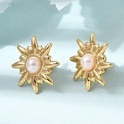 Brass Stud Earrings for Women&nbsp;KK-CBA9D38-06G