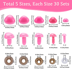150Pcs 5 Style Craft Plastic Doll Noses&nbsp;KY-GF0001-39