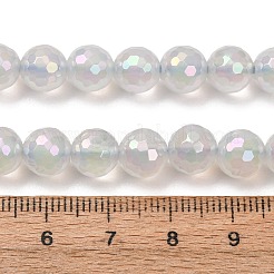 Electroplated Natural Agate Beads Strands&nbsp;G-B191-A07-8mm-01