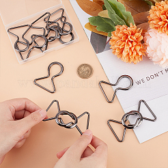 6 Pairs Zinc Alloy Clasps&nbsp;FIND-BC0004-66B