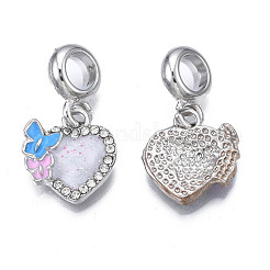 Rack Plating Alloy Enamel European Dangle Charms&nbsp;MPDL-N039-053