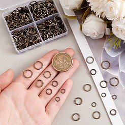 360Pcs 4 Styles Alloy Soldered Closed Jump Rings&nbsp;KK-PH0010-13AB