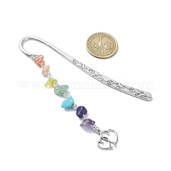 4Pcs 4 Style Shamrock Heart Star Alloy Pendant Bookmarks&nbsp;AJEW-TA00015