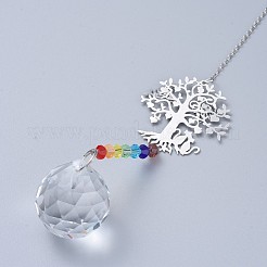 Crystals Chandelier Suncatchers Prisms Chakra Hanging Pendant&nbsp;AJEW-I040-19P