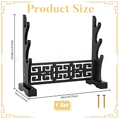 3-Tier MDF Wall Mounted Sword Katana Holder Stands&nbsp;ODIS-WH0030-269B