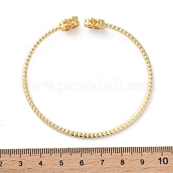 Clear Cubic Zirconia Open Cuff Bangle&nbsp;BJEW-G737-01G-05