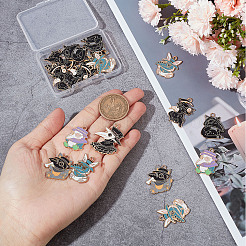 24Pcs 6 Style Alloy Enamel Pendants&nbsp;ENAM-SC0004-10