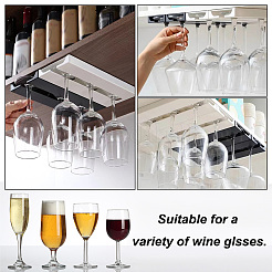 2Pcs Under Cabinet Mount Acrylic Stemware Organizer Holder&nbsp;ODIS-WH0030-19
