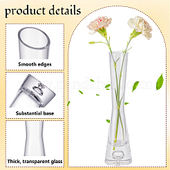 6Pcs 2 Styles Transparent Glass Vase&nbsp;AJEW-GA0010-49
