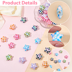 50Pcs UV Plating Opaque Acrylic Beads&nbsp;MACR-SC0002-65