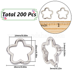 200Pcs CCB Plastic Bead Frames&nbsp;CCB-SC0001-19
