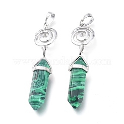 Synthetic Malachite Pointed Big Pendants&nbsp;G-D0021-01P-04