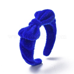 Bowknot Flocky Cuff Rings&nbsp;RJEW-G117-03B