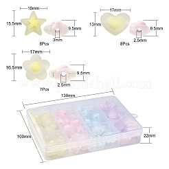 92Pcs 12 Style Transparent Acrylic Beads&nbsp;TACR-YW0001-54