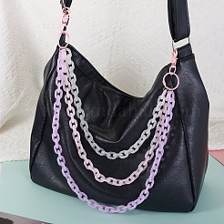 Macaron Color 3-Color Acrylic Cable Chain 3 Layer Chain Belts for Pants&nbsp;HJEW-TAC0118