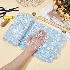 Polyester Flower Pattern Fabric&nbsp;DIY-WH0591-147C