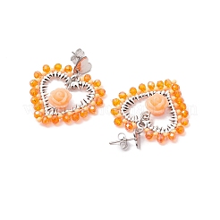 Alloy Glass Stud Earrings&nbsp;EJEW-MZ00372-03