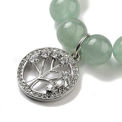 Natural Green Aventurine Round Beaded Chakra Stretch Bracelets&nbsp;BJEW-K251-01B