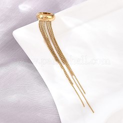 304 Stainless Steel Tassel Cuff Earrings for Women&nbsp;SA-H003-06G