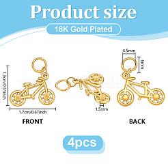 4Pcs 304 Stainless Steel Pendants&nbsp;STAS-PH0007-48A