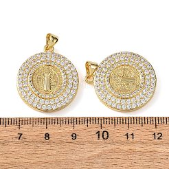 Brass Micro Pave Cubic Zirconia Pendants&nbsp;KK-H539-17A-04